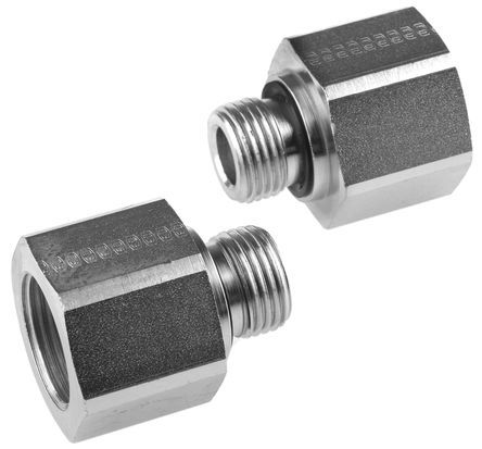 Parker Hydraulic Straight Threaded Reducer RI1/2EDX3/4CF, Connector A G 1/2 Male, Connector B G 3/4 Female, Редуктор