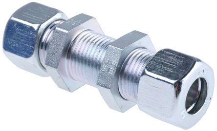 SV12LCF, Parker Hydraulic Bulkhead Compression Tube Fitting M18 x 1.5 Made From Chromium Free Zinc Plated Steel, Фитинг