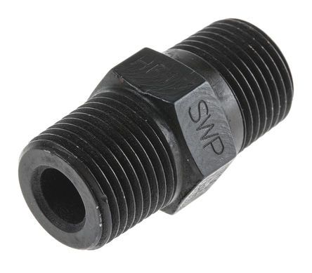 Hi-Force Straight Nipple Fitting HF17, Connector A NPT 3/8-18 Male, Connector B NPT 3/8-18 Male, Фитинг