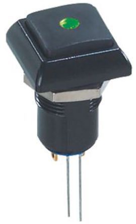 IPC1SAD2LOG, APEM Latching Green LED Push Button Switch, IP67, 13.6 (Dia.)mm, Panel Mount, 48V ac, Кнопочный переключатель