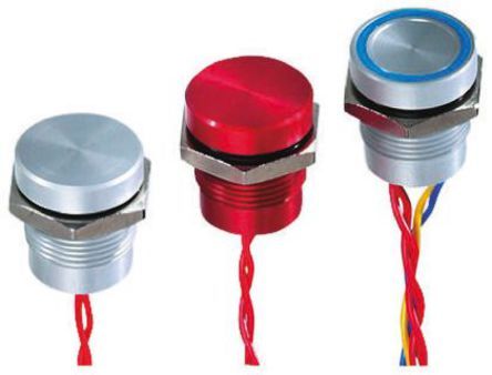 PBARAFAS APEM Illuminated Flying Lead Piezo Switch IP  mA   V dc NO   C Пьезопереключатель