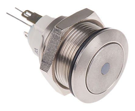 AV091L6EA240K, APEM Latching Red LED Push Button Switch, IP65, 19.2 (Dia.)mm, Panel Mount, 48V dc, Кнопочный переключатель