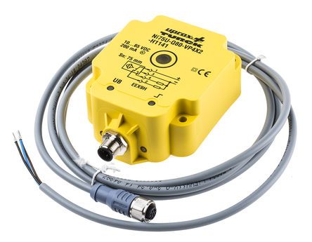 NI75U-Q80-VP4X2-H1141, Turck Inductive Sensor - Block, PNP-NO/NC Output, 70 mm Detection, IP68, M12 - 4 Pin Terminal, Индуктивный датчик приближения