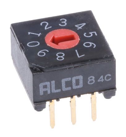 1825007-6, TE Connectivity 10 Way Through Hole DIP Switch 10P, Rotary Flush Actuator, Переключатель