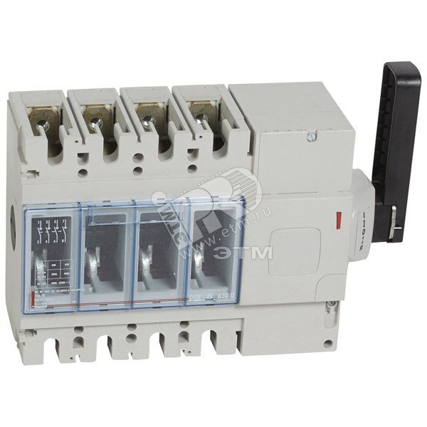 Выключатель нагрузки DPX-IS630 4п 400A боковая правая ручка