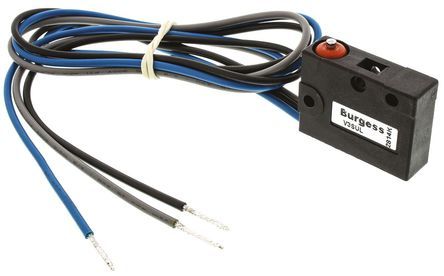 V3S-UL, Saia-Burgess SP-NO/NC Plunger Microswitch, 5 A @ 250 V ac, Микропереключатель