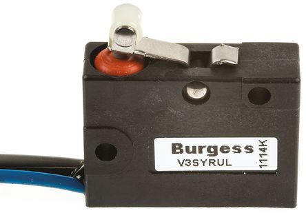 V3SYR-UL, Saia-Burgess SP-NO/NC Short Roller Lever Microswitch, 5 A @ 250 V ac, Микропереключатель