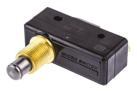 BZ-2RQ1M-A2, Honeywell SPDT-NO/NC Plunger Microswitch, 16 A @ 250 V ac, Микропереключатель