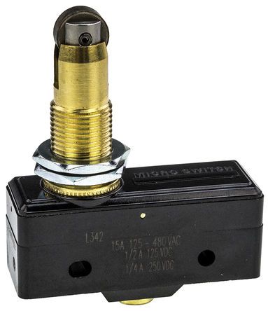 BZ-2RQ18M-A2, Honeywell SPDT Roller Plunger Microswitch, 15 A @ 480 V ac, Микропереключатель