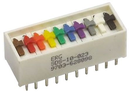 ED57165, ERG 10 Way Through Hole DIP Switch SPST, Переключатель