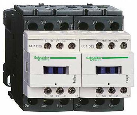 LC2D09BDV, Schneider Electric 3 Pole Reversing Contactor - 9 A, 24 V dc Coil, TeSys D, 3NO, 5.5 kW, Контактор