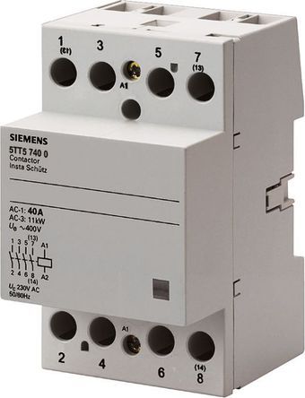 5TT5731-0, Siemens 4 Pole Contactor - 24 A, 230 V ac Coil, Sentron, 3NO/1NC, Контактор