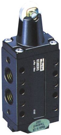 B53004RS, Parker Roller 5/2 Pneumatic Manual Control Valve B53 Series, Клапан