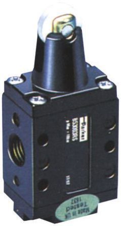 B53003RS, Parker Roller 3/2 Pneumatic Manual Control Valve B53 Series, Клапан