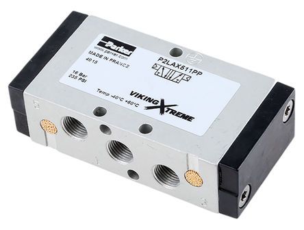 P2LAX511PP, Parker 5/2 Pneumatic Control Valve Pilot/Pilot G 1/8 Viking Xtreme Series, Клапан