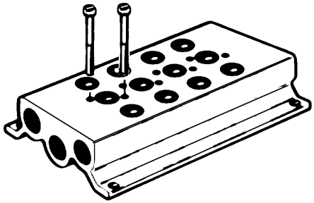 9121658075, Parker 4 stations G 3/8 Manifold Bar 3/8 in G