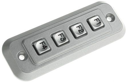 1K042102, Storm IP65 4 Key Die Cast Zinc Keypad, Кнопочная панель