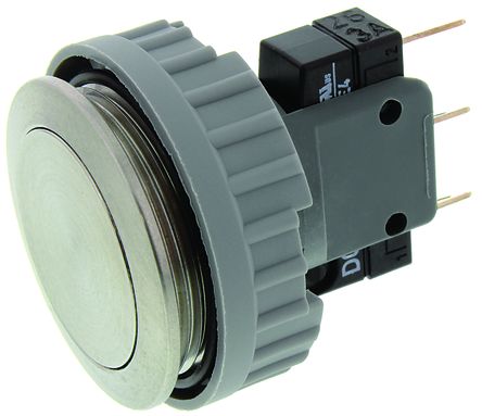 1241.6631.1180000, Schurter Single Pole Double Throw (SPDT) Momentary Push Button Switch, IP67, 22 (Dia.)mm, Through Hole, 250V ac, Кнопочный переключатель