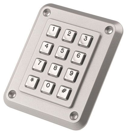 1K12T102, Storm IP65 12 Key Die Cast Zinc Keypad, Кнопочная панель