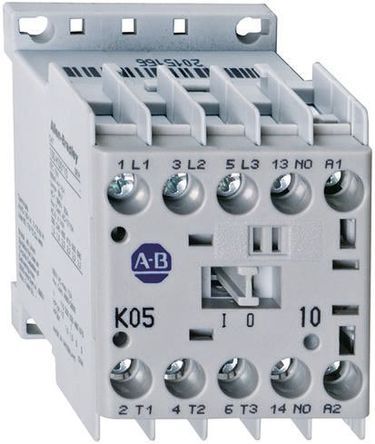 100-K05KJ01, Allen Bradley 3 Pole Contactor - 5 A, 24 V ac Coil, 100 Series, 3NO, 2.2 kW, Контактор