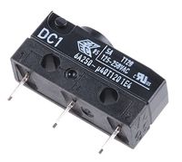 DC1C-H1AA, ZF SPDT-NO/NC Button Microswitch, 6 A @ 250 V ac, Микропереключатель