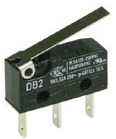 DB2C-B1LC, ZF SPDT-NO/NC Hinge Lever Microswitch, 10.1 A @ 250 V ac, Микропереключатель