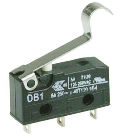 DB1C-A1SC, ZF SPDT-NO/NC Simulated Roller Lever Microswitch, 6 A @ 250 V ac, Микропереключатель