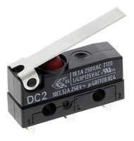 DC2C-A1LC, ZF SPDT-NO/NC Hinge Lever Microswitch, 10.1 A @ 250 V ac, Микропереключатель