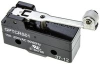 GPTCRS01, ZF SPDT-NO/NC Long Roller Lever Microswitch, 15 A @ 250 V ac, Микропереключатель