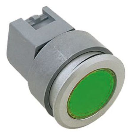 704.012.518, EAO Modular Switch Actuator, Green, Screw Mount, Momentary for use with Series 04 -25°C +55°C