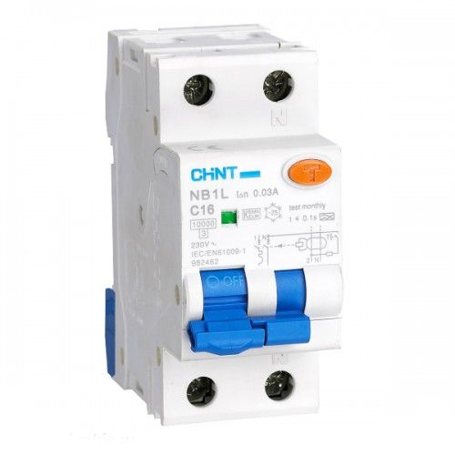 Диф. автомат NB1L 1P+N B16 30mA тип A 6KA (36mm) (R) (CHINT)