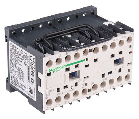 LC2K0910B7, Schneider Electric 3 Pole Reversing Contactor - 9 A, 24 V ac Coil, TeSys K, 3NO, 4 kW, Контактор