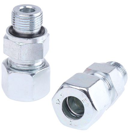 GE12SREDCF, Parker 12mm Steel M26 x 1.5 Male Stud