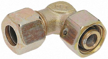 Parker Zinc Plated & Passivated Hydraulic Elbow Compression Tube Fitting, EW12SCF, Фитинг