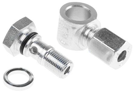 WH06LRCF, Parker BSP 1/8 Hydraulic Banjo Compression Tube Fitting, 315 bar Max Operating Pressure, Фитинг