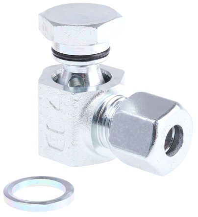 WH10SRCF, Parker G 3/8 Hydraulic Banjo Compression Tube Fitting, 400 bar Max Operating Pressure, Фитинг