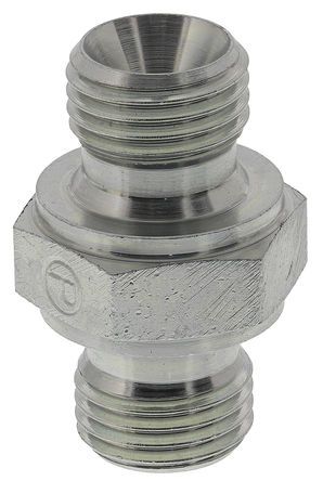 Parker Hydraulic Straight Threaded Adapter 4HMK4S, Connector A G 1/4 Male, Connector B G 1/4 Male, Переходник