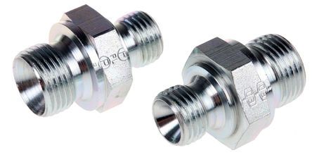 Parker Hydraulic Straight Threaded Adapter 6-4HMK4S, Connector A G 1/4 Male, Connector B G 3/8 Male, Переходник