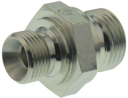 Parker Hydraulic Straight Threaded Adapter 8-6HMK4S, Connector A G 3/8 Male, Connector B G 1/2 Male, Переходник