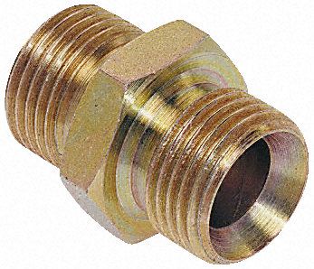 Parker Hydraulic Straight Threaded Adapter 16-12HMK4S, Connector A G 3/4 Male, Connector B G 1 Male, Переходник