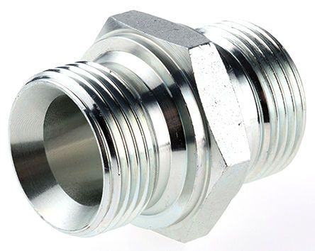 Parker Hydraulic Straight Threaded Adapter 16HMK4S, Connector A G 1 Male, Connector B G 1 Male, Переходник