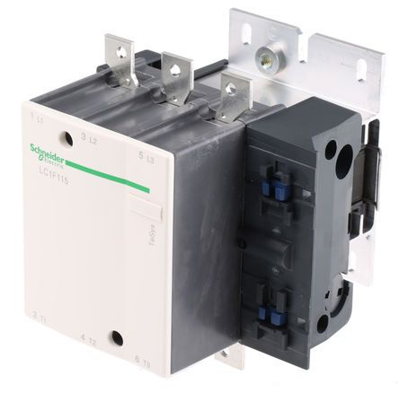 LC1F115, Schneider Electric 3 Pole Contactor - 115 A TeSys F, 3NO, 55 kW, Контактор