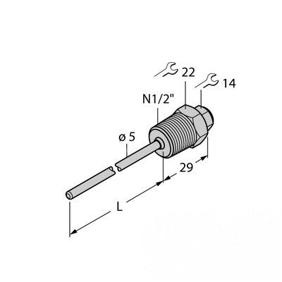 THW-3-N1/2-A4-L200 Гильза для термосопротивлений