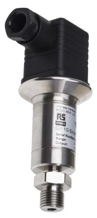 IPSAT-G4002-5, RS PRO Pressure Sensor for Gas, Liquid , 40bar Max Pressure Reading Analogue, Датчик давления