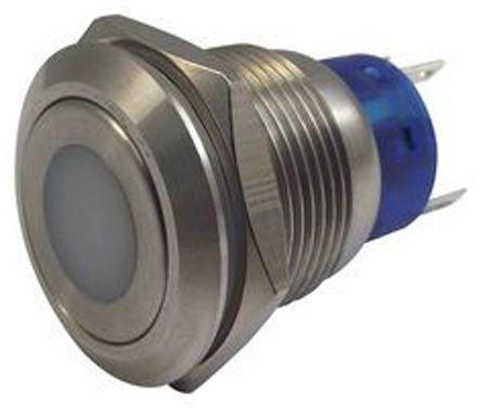 MPB19-C3F100-JQ, RS PRO Single Pole Double Throw (SPDT) Momentary Push Button Switch, IP67, 19.2 (Dia.)mm, Panel Mount, 250V ac, Кнопочный переключатель