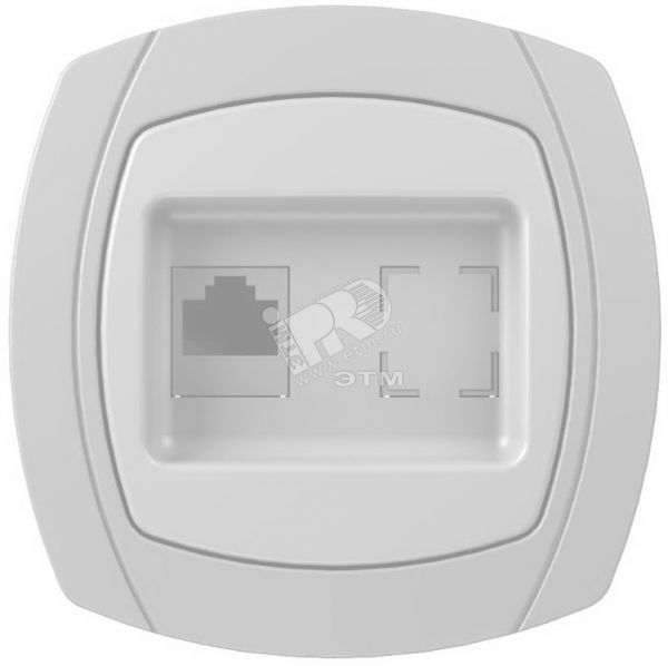 OVAL Розетка телефонная 1-модуль СП 4P4C белая