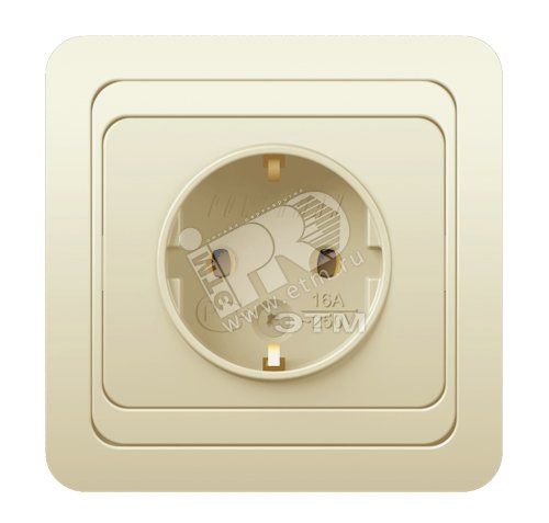 CLASSIC Розетка скрытая евро бежевая 16А