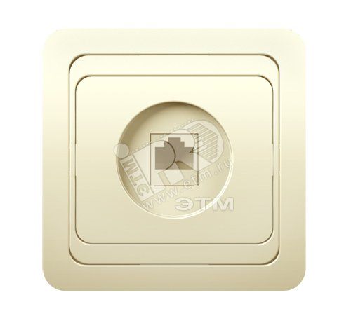CLASSIC Розетка телефонная СП 4P 4C бежевая