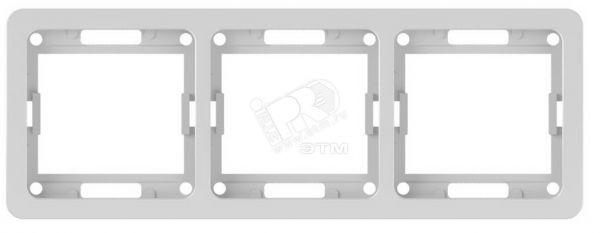 CLASSIC Рамка горизонтальная белая 3 поста
