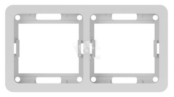 CLASSIC Рамка 2 поста горизонтальная бежевая